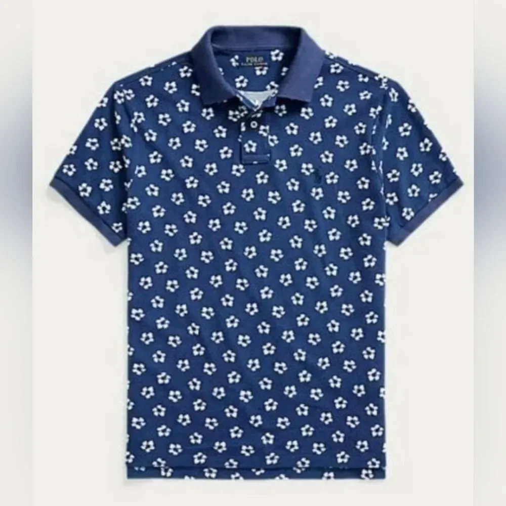 Polo Ralph Lauren Men's Floral Hibiscus Print Classic Fit Polo Shirt XL
